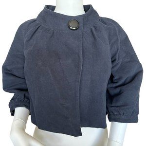 Caslon Navy Cropped Jacket Size S